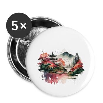Mountain - Buttons large 2.2''/56 mm (5-pack) - white - Front
