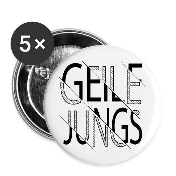 bday geburtstagsgeschenkidee lustiger spruch - Buttons groß 56 mm (5er Pack) - Weiß - Vorne