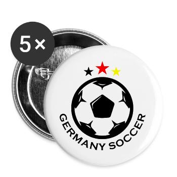 Fußball Football - Lot de 5 grands badges (56 mm) - blanc - Devant