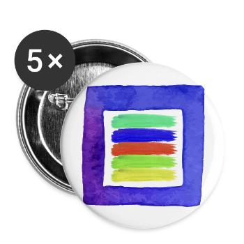 Colors of Life - Buttons groß 56 mm (5er Pack) - Weiß - Vorne