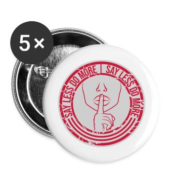 say less do more - Buttons groß 56 mm (5er Pack) - Weiß - Vorne