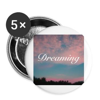 Rêver entre les nuages - Lot de 5 grands badges (56 mm) - blanc - Devant