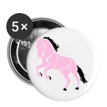 Cabriole cavalière - Lot de 5 grands badges (56 mm) - blanc - Devant