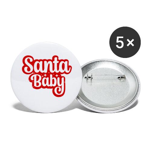 Santa Baby - Confezione da 5 spille grandi (56 mm)