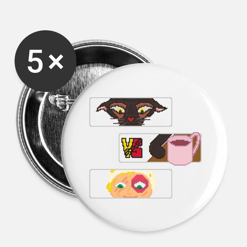 THE CURIOSITY - Buttons large 2.2''/56 mm (5-pack) - white