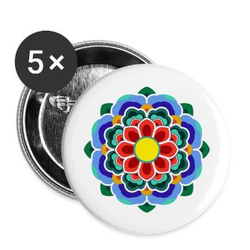 Dancheong 단청 - single (Ver.4) - Buttons large 2.2''/56 mm (5-pack) - white - Front
