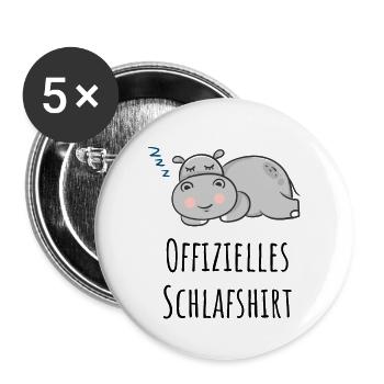 Offizielles Schlafshirt - Lot de 5 grands badges (56 mm) - blanc - Devant