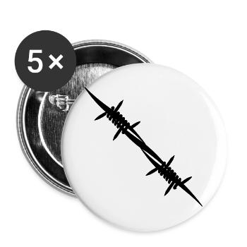 Barbed wire coupling piece - Buttons large 2.2''/56 mm (5-pack) - white - Front
