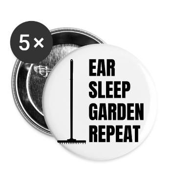 Gärtner Obstgarten Hobbygärtner Garten Geschenk - Buttons groß 56 mm (5er Pack) - Weiß - Vorne