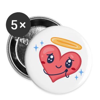 Cadeau maman original , Cadeau maman original - Lot de 5 grands badges (56 mm) - blanc - Devant