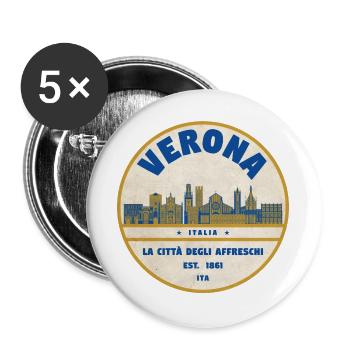 Verona - Buttons large 2.2''/56 mm (5-pack) - white - Front