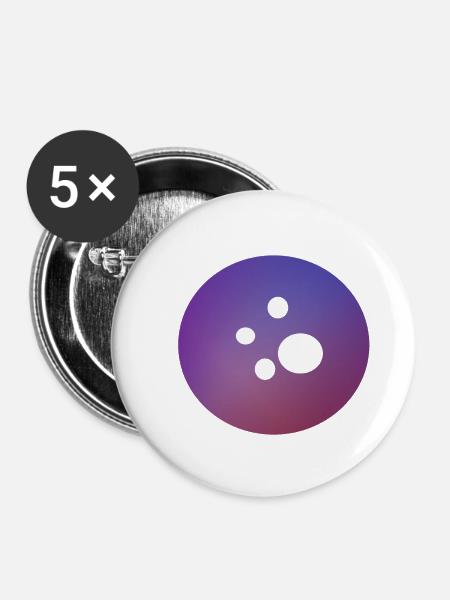 Galaxy button - Buttons groß 56 mm (5er Pack) - Weiß