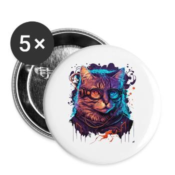 Harajuku - Buttons large 2.2''/56 mm (5-pack) - white - Front