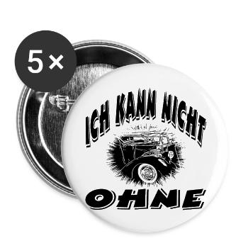 Auto - Buttons groß 56 mm (5er Pack) - Weiß - Vorne