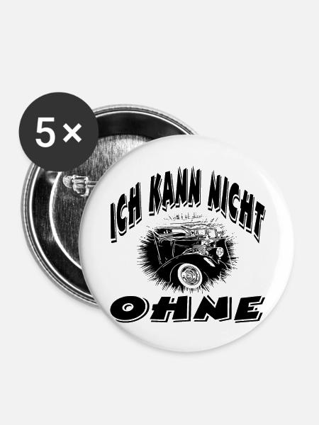 Auto - Buttons groß 56 mm (5er Pack) - Weiß