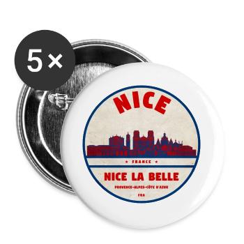 La silhouette de la belle - Lot de 5 grands badges (56 mm) - blanc - Devant