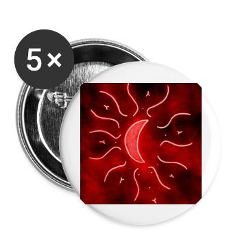 Luna Mandala Roja - Lot de 5 grands badges (56 mm) - blanc - Devant