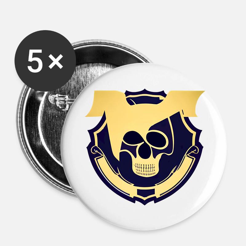 Canine skull - Buttons large 2.2''/56 mm (5-pack) - white