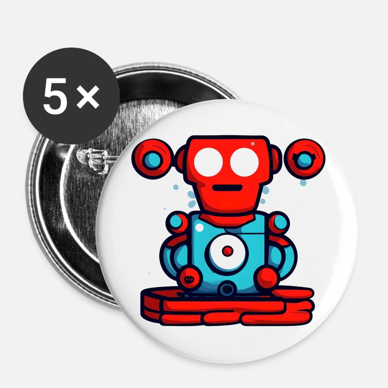 ClubberBot - Buttons large 2.2''/56 mm (5-pack) - white
