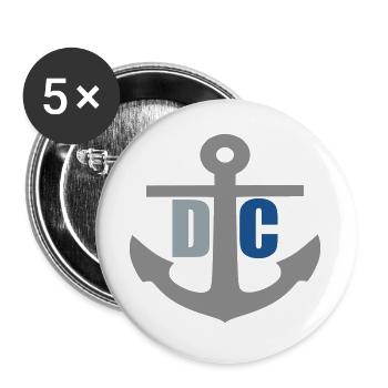 DarssCoast - Original Brand Anker Logo - Buttons groß 56 mm (5er Pack) - Weiß - Vorne