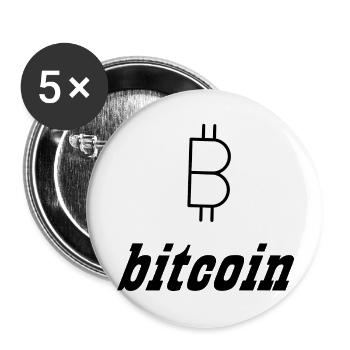 Bitcoin Trading Crypto Stocks - Lot de 5 grands badges (56 mm) - blanc - Devant
