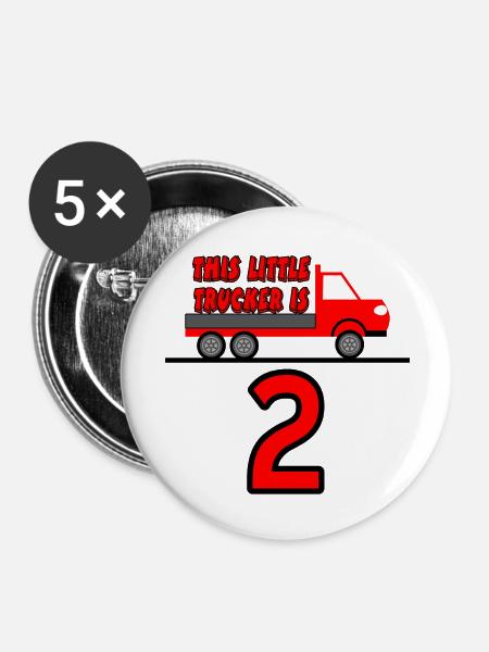 Trucker - Buttons groß 56 mm (5er Pack) - Weiß