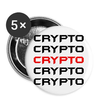 Bitcoin Trading Crypto Stocks - Lot de 5 grands badges (56 mm) - blanc - Devant