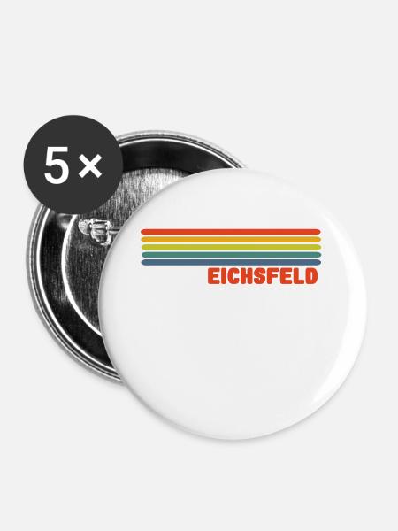 Eichsfeld Regenbogen - Buttons groß 56 mm (5er Pack) - Weiß