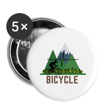 Fahrrad - Buttons groß 56 mm (5er Pack) - Weiß - Vorne