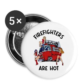 Lifesaver Fire Engine Statement Fire Brigade - Buttons large 2.2''/56 mm (5-pack) - white - Front