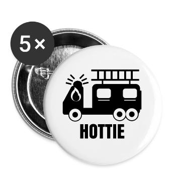 Fire engine fire protection fire brigade slogan - Buttons large 2.2''/56 mm (5-pack) - white - Front