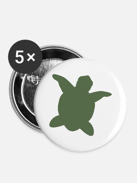 Schild Papa - Buttons groß 56 mm (5er Pack) - Weiß