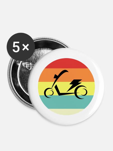 E-Scooter E-Roller Scooter - Buttons groß 56 mm (5er Pack) - Weiß