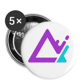 Geometrische Kronenform in Lila - Buttons groß 56 mm (5er Pack) - Weiß - Vorne