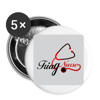 Nurse T shirt design - Buttons large 2.2''/56 mm (5-pack) - white - Front