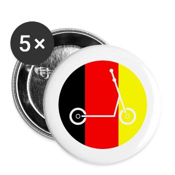 E-Scooter E-Roller Scooter - Buttons groß 56 mm (5er Pack) - Weiß - Vorne