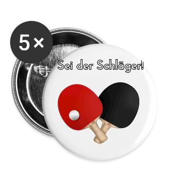 Sei der Schläger Shirt max - Buttons groß 56 mm (5er Pack) - Weiß - Vorne