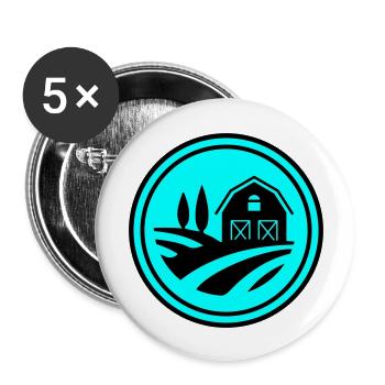 Farm Harvest Circle - Buttons large 2.2''/56 mm (5-pack) - white - Front