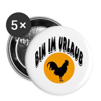 Bauernhof - Buttons groß 56 mm (5er Pack) - Weiß - Vorne