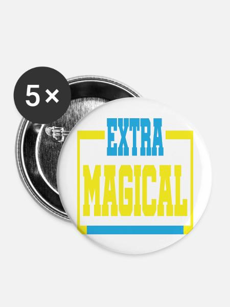 Extra Magical - Buttons groß 56 mm (5er Pack) - Weiß