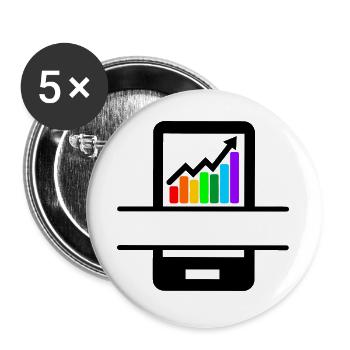 Meilleurs résultats graphique coloré dans smartphone - Lot de 5 grands badges (56 mm) - blanc - Devant