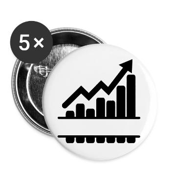 Meilleur graphique de résultats avec barre de texte vide - Lot de 5 grands badges (56 mm) - blanc - Devant