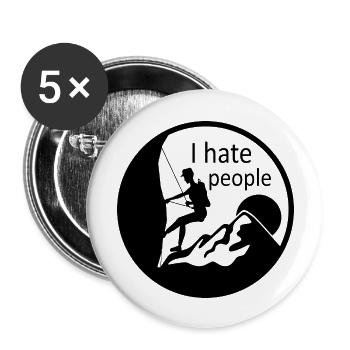 Adventure Travel Hiking Mountain - Buttons large 2.2''/56 mm (5-pack) - white - Front