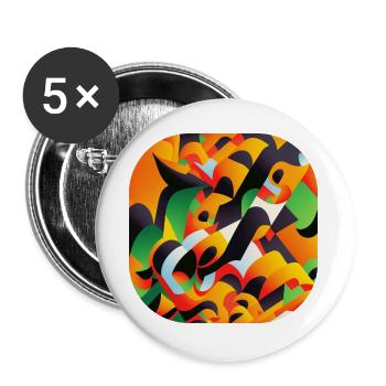 Abstract - Buttons large 2.2''/56 mm (5-pack) - white - Front