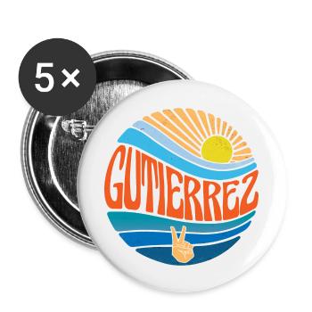 Gutierrez Chemise Vintage Sunset Gutierrez Groovy - Lot de 5 grands badges (56 mm) - blanc - Devant