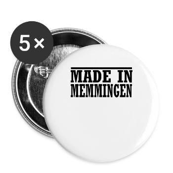 Memmingen Sütterlin - Buttons groß 56 mm (5er Pack) - Weiß - Vorne