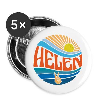 Helen Hemd Vintage Sunset Helen Groovy Tie Dye - Buttons groß 56 mm (5er Pack) - Weiß - Vorne