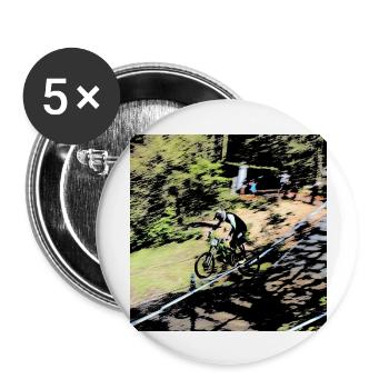 MTB MTB MTB Abfahrt - Buttons groß 56 mm (5er Pack) - Weiß - Vorne