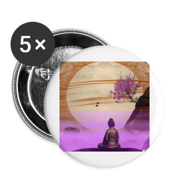 JD Star Artwork No.6 - Buttons groß 56 mm (5er Pack) - Weiß - Vorne