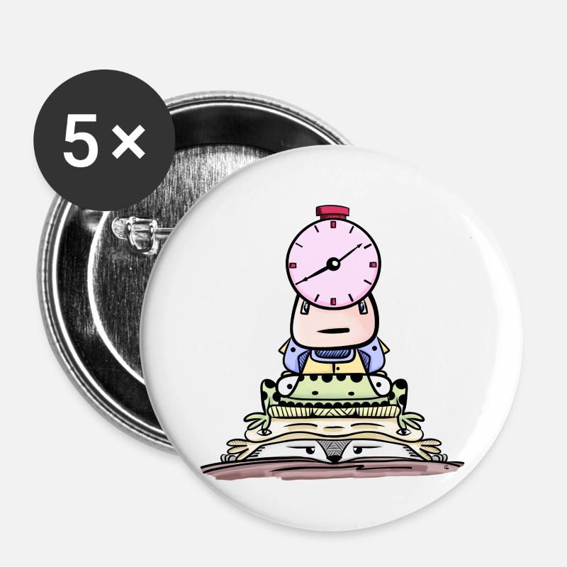 Heavy Times - Buttons large 2.2''/56 mm (5-pack) - white